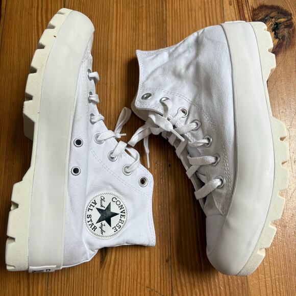 Converse All Star Chuck Taylor white lugged sole sneaker SIZE 8 - Picture 3 of 7